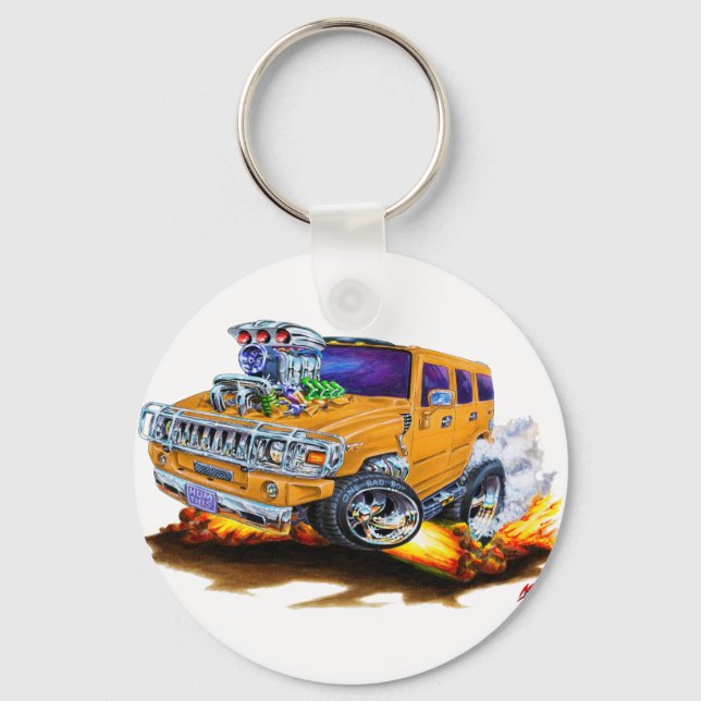 Llavero Camión Naranja Hummer H2 (Anverso)
