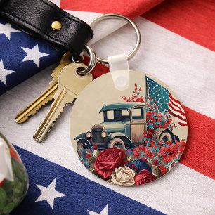 Llavero Camión Patriotico Vintage