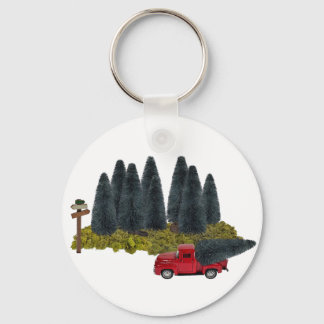 Llavero Camión vintage con árbol de Navidad