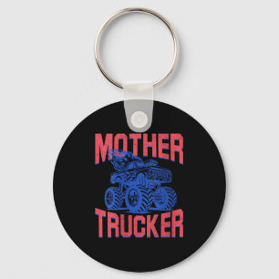 Llavero Camionera madre de niños monster truck mujer