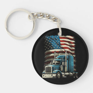 Llavero Camionero Bandera Estadounidense Para Camión Patri