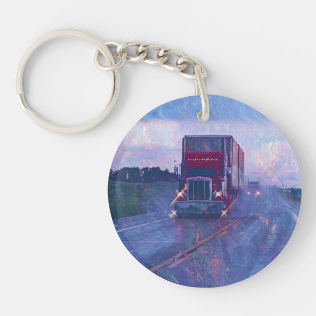 Llavero Camiones de transporte pesado de arte para conduct (Frente)