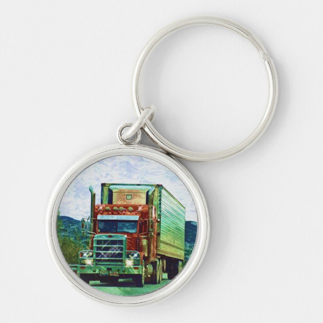 Llavero Camiones de transporte pesado de arte para conduct (Frente)