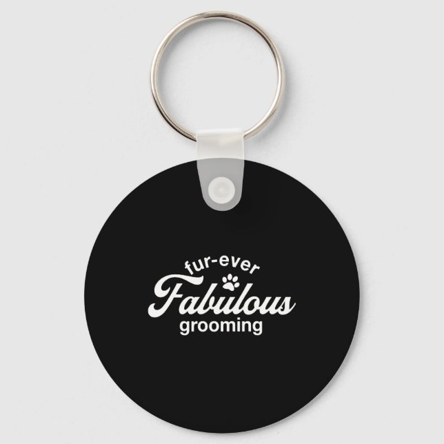 Llavero Camisa Adorable de Perro Groomer (Anverso)