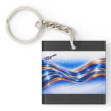 Camisa Aqualume Wave – Flujo abstracto azul naranj
