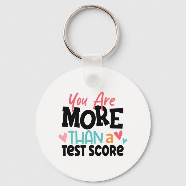 Llavero Camisa De Maestra Día Eres Más Que Una Puntuación  (Anverso)