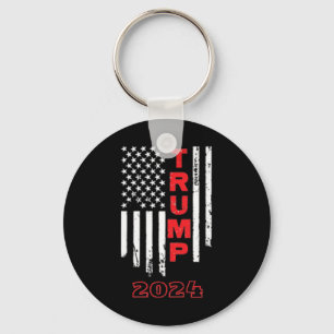Llavero Camisa de manga corta de Trump 2024 Bandera estado