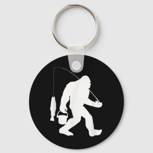 Llavero Camisa de pesca Bigfoot divertida Sasquatch y pesc