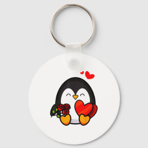 Llavero Camisa de pingüino del día de San Valentín _ Regal