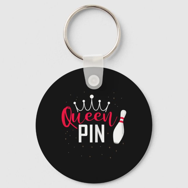 Llavero Camisa de reina Pin Bolera Liga de bolos para bolo (Anverso)