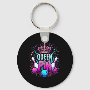 Llavero Camisa de reina Pin Boliche Liga de bolos para bol