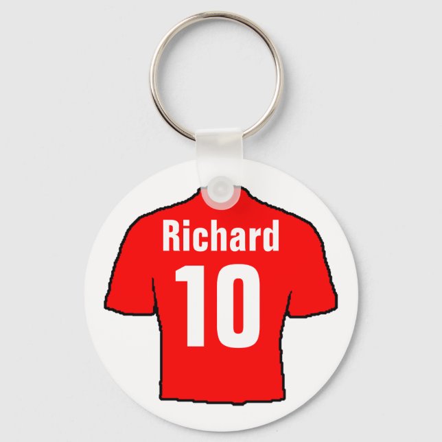 Llavero Camisas de hinchas de fútbol a personalizar. (Anverso)