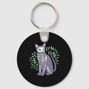 Llavero Camisas del cráneo - Esqueleto Kitty Halloween Cos