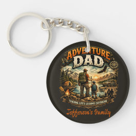Llavero Camiseta Adventure Dad – Camping al aire libre vin