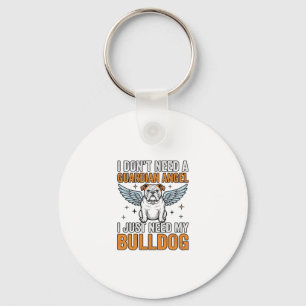Llavero Camiseta Ángel de la Guarda Bulldog Amante de Perr