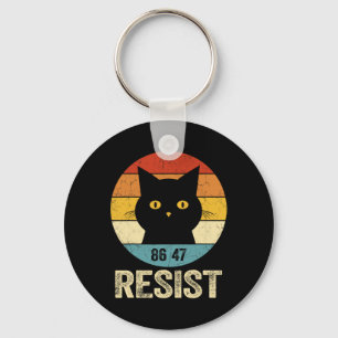 Llavero Camiseta Anti Trump Retro Resistir Gato Anti Trump