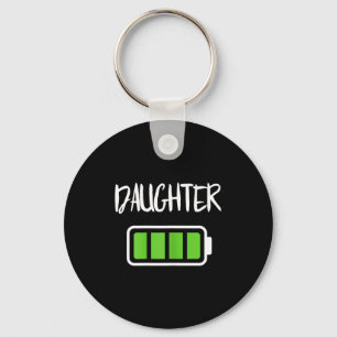 Llavero Camiseta batería hija mamá energía de batería llen