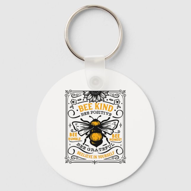 Llavero Camiseta Bee Kind Bee Positive  (Anverso)