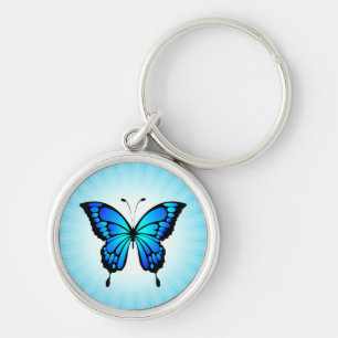 Llavero Camiseta Butterfly Blue Insect Illustration-20284