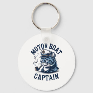 Llavero Camiseta Capitán Gato Barco Motorizado Divertida P