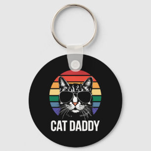 Llavero Camiseta Cat Daddy Mejor papá gato jamás Hombres D