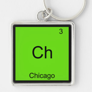 Llavero Camiseta Ch - Símbolo de Elemento de Química Diver