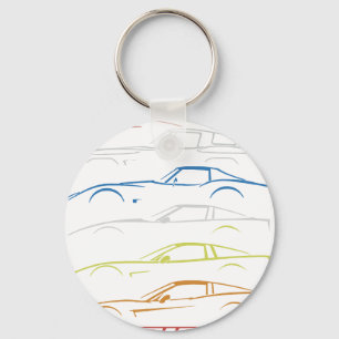 Llavero Camiseta Chevrolet Corvette Negra con Modo 1953-20