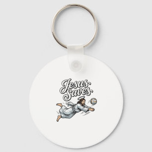 Llavero Camiseta Cristiana Antigua De Voleibol Jesus Salva