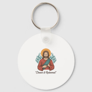 Llavero Camiseta cristiana vintage de Jesús elegida y redi