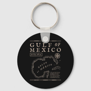 Llavero Camiseta cuello en V Mapa Histórico del Golfo de M