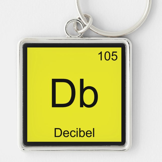 Llavero Camiseta Db - Símbolo de Elemento de Química de De (Frente)