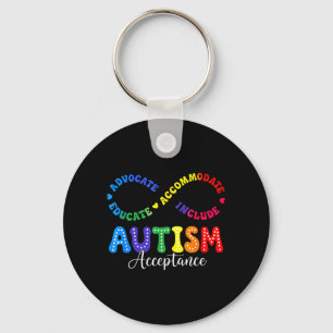 Llavero Camiseta de aceptación y conciencia del autismo sí