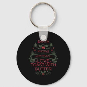 Llavero Camiseta de amante de tostadas y mantequilla de Na
