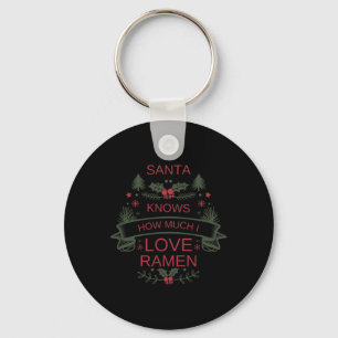 Llavero Camiseta de Amantes de Ramen de Navidad para Amant