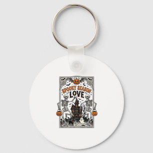 Llavero Camiseta de amor de la temporada espeluznante esqu