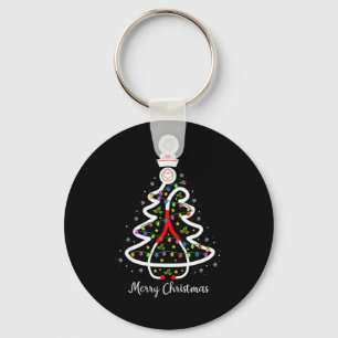 Llavero Camiseta de árbol de Navidad de enfermera Estetosc