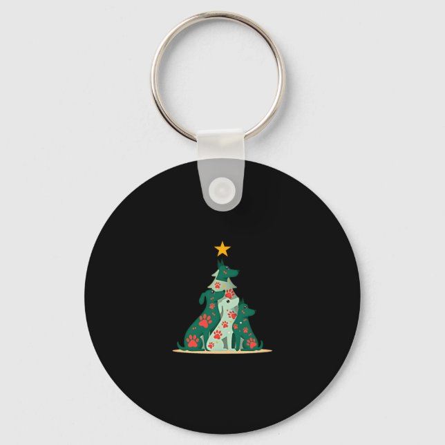 Llavero Camiseta de árbol de Navidad para perros - Navidad (Anverso)