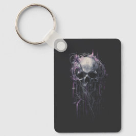 Llavero Camiseta de Arte Oscuro Grunge Abstracto Cráneo Et