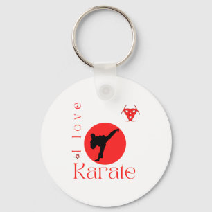 Llavero Camiseta de artes marciales de karate que amo