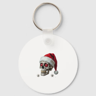Llavero Camiseta de azúcar Calavera con sombrero de Santa