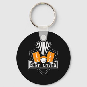 Llavero Camiseta de bádminton Amante de pájaros divertidos
