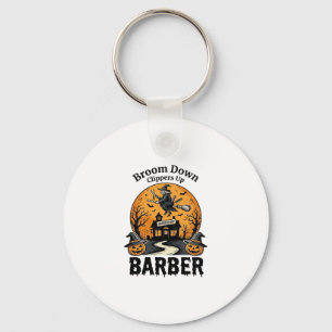 Llavero Camiseta de barbero de Halloween Bruja Salón Embru