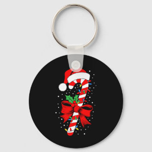 Llavero Camiseta de bastón de caramelo de Navidad Niño Niñ