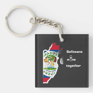 Llavero Camiseta de beliceños bebiendo vino juntos