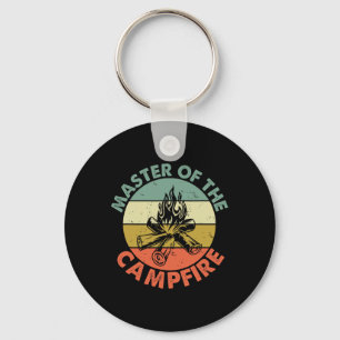Llavero Camiseta de camping para papá, maestro de la fogat