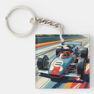 Llavero Camiseta de coche de Carreras de época   Ap. de mo