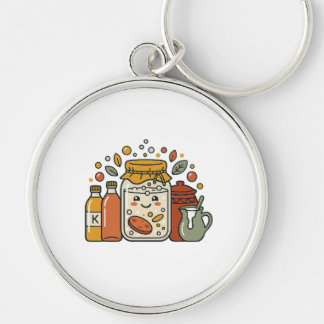 Llavero Camiseta de comida divertida de tarro de galletas