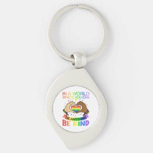 Llavero Camiseta de Conciencia de Igualdad de Arcoiris de
