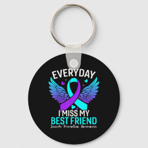 Llavero Camiseta de Conciencia del Suicidio Mejor Amigo Pr