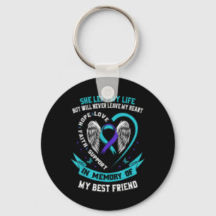 Llavero Camiseta de Conciencia del Suicidio Mejor Amigo Pr